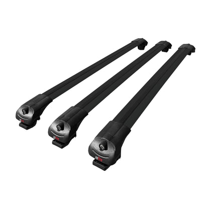 Compatible with Kia Borrego (HM) 2008-2019 ACE-1 Car Roof Rack Cross Bar Black Aluminium 3 Bars