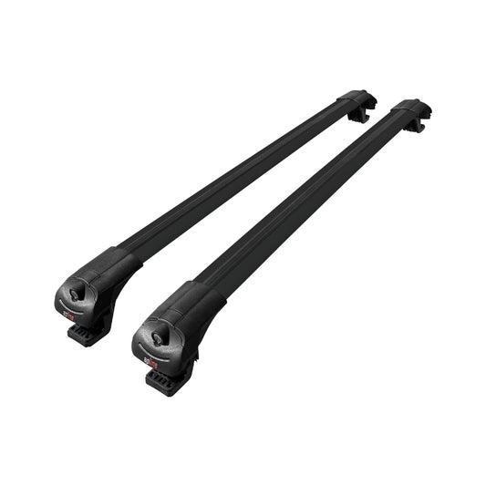 Compatible avec Nissan Pathfinder 3 (R51) 2004-2012 ACE-1 Barres de Toit Railing Porte-Bagages de Voiture Noir Aluminium 2 Barres