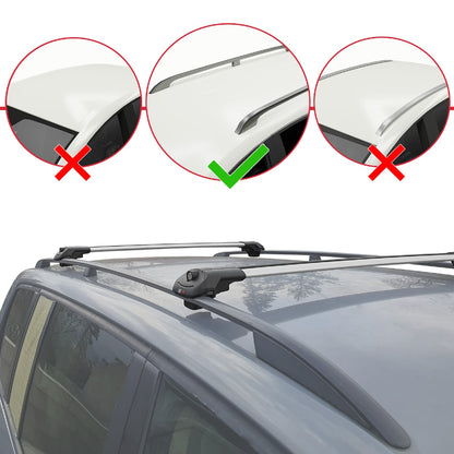 Compatibile con Skoda Kodiaq 2017-2023 ACE-1 Barre Tetto Portapacchi Auto Barre Portatutto Grigo Alluminio 2 Barre