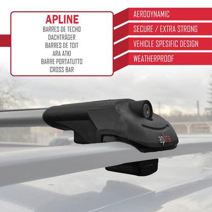 Compatibile con Nissan Primera 2 (W11) Traveller 1998-2001 ACE-1 Barre Tetto Portapacchi Auto Barre Portatutto Grigo Alluminio 3 Barre