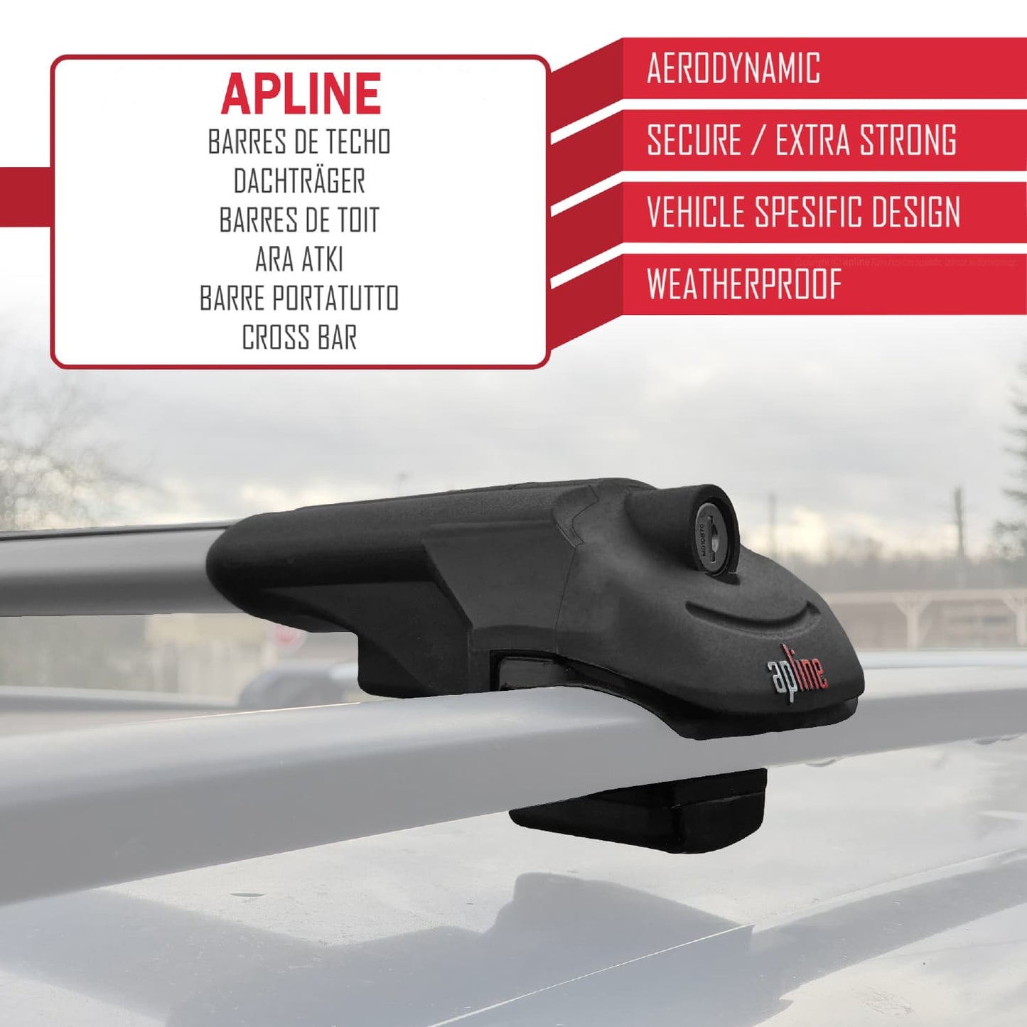 Compatibile con Kia Sportage 1997-2002 ACE-1 Barre Tetto Portapacchi Auto Barre Portatutto Grigo Alluminio 2 Barre