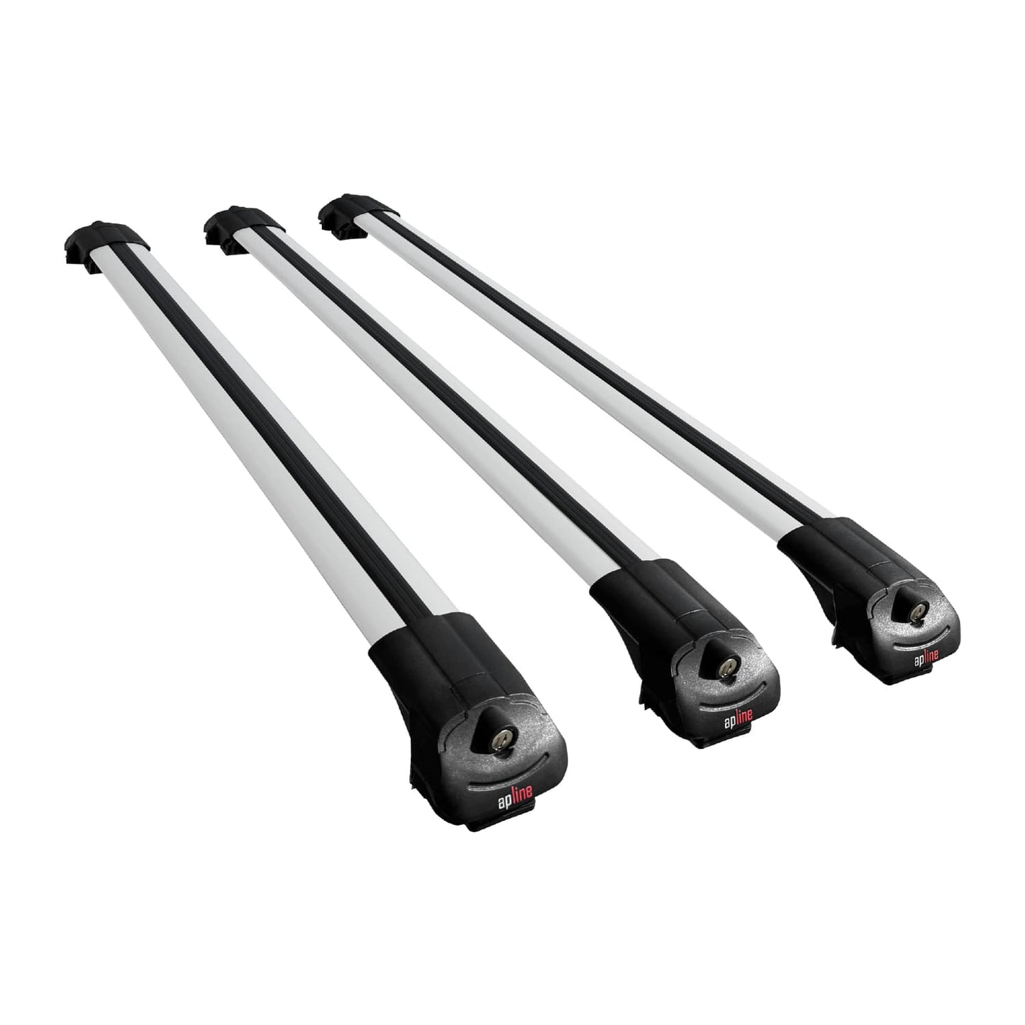 Compatible with Mercedes EQV (W447) 2020-2025 ACE-1 Car Roof Rack Cross Bar Grey Aluminium 3 Bars