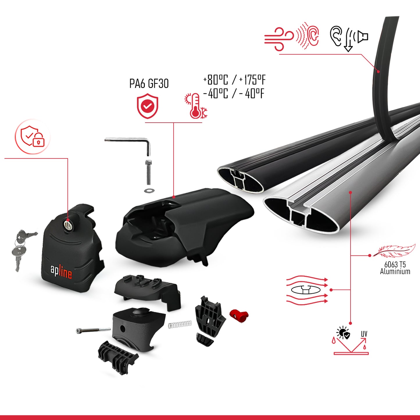 Compatibile con BMW X1 (F48) 2016-2022 ACE-2 Barre Tetto Portapacchi Auto Barre Portatutto Grigo Alluminio 2 Barre