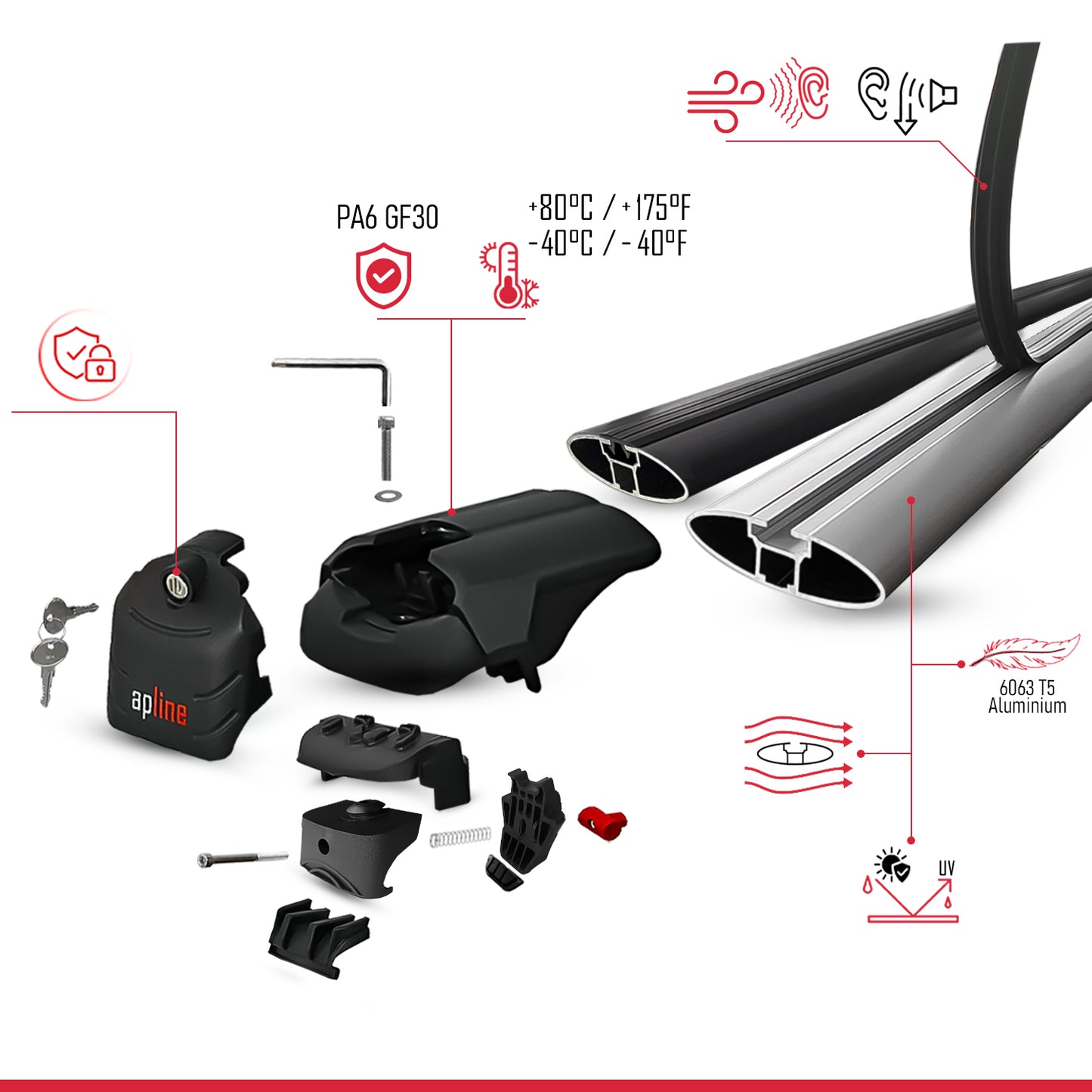 Compatibile con Citroen Berlingo 3 (K9) 2023-2025 ACE-2 Barre Tetto Portapacchi Auto Barre Portatutto Nero Alluminio 2 Barre