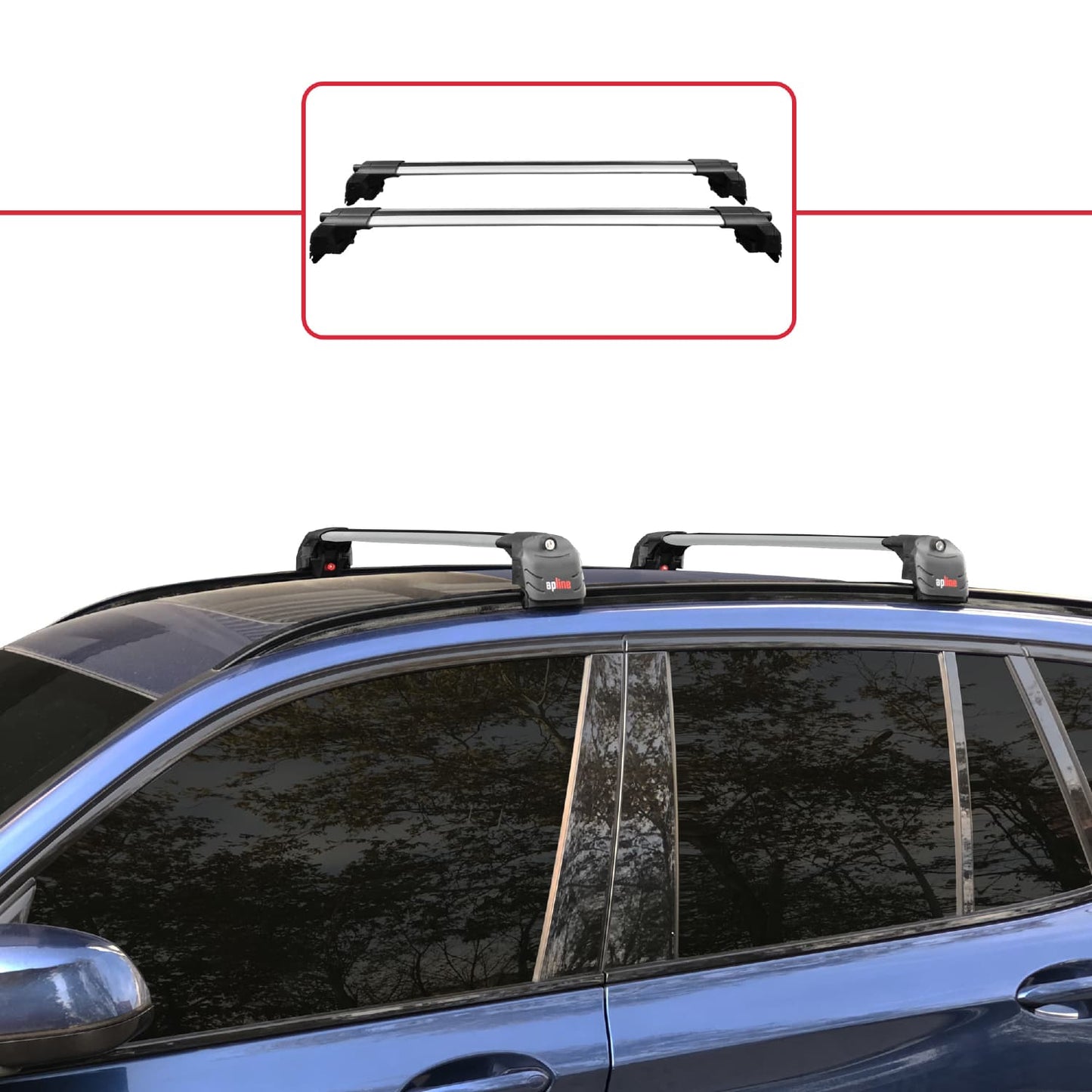 Compatibile con BMW X3 (G01) 2018-2024 ACE-2 Barre Tetto Portapacchi Auto Barre Portatutto Grigo Alluminio 2 Barre