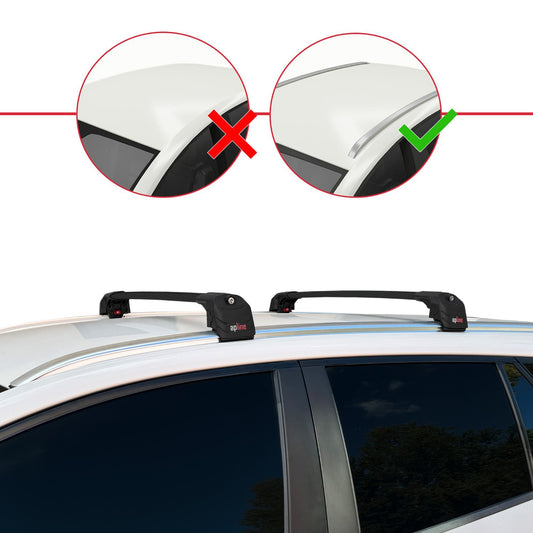 Compatibile con Toyota Corolla Touring (E210) 2019-2025 ACE-2 Barre Tetto Portapacchi Auto Barre Portatutto Nero Alluminio 2 Barre