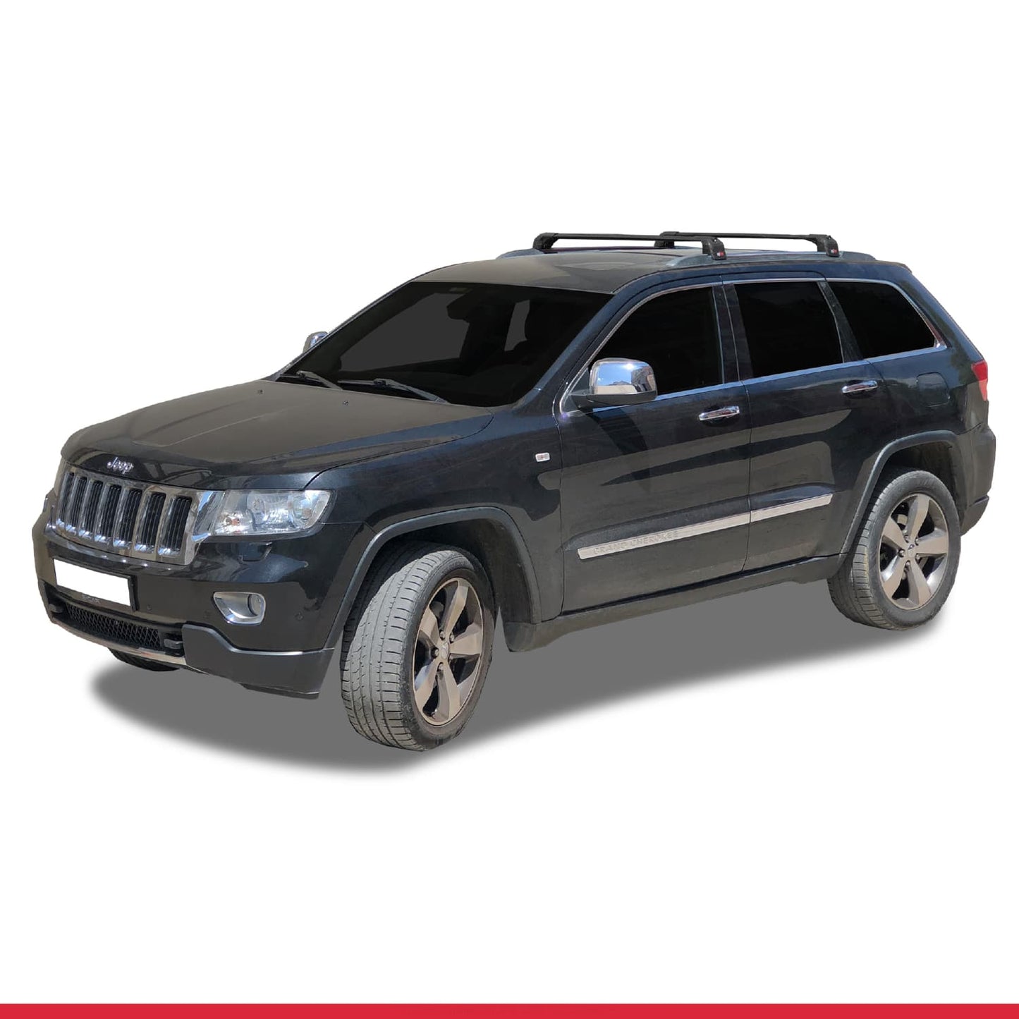 Compatible avec Jeep Grand Cherokee 4 (WK2) 2011-2020 ACE-2 Barres de Toit Railing Porte-Bagages de Voiture Noir Aluminium 2 Barres
