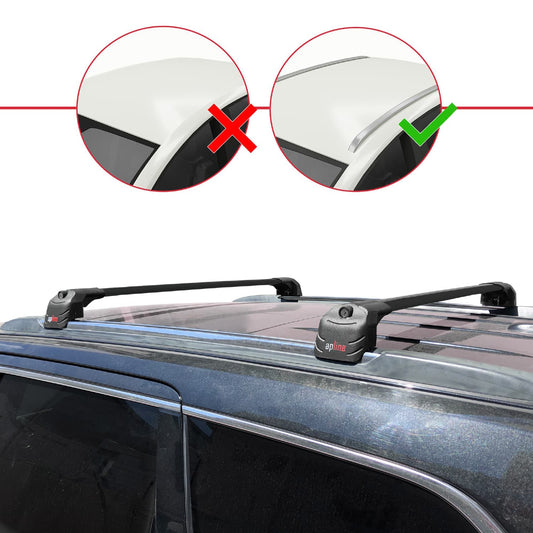 Compatibile con Jeep Grand Cherokee 4 (WK2) 2011-2020 ACE-2 Barre Tetto Portapacchi Auto Barre Portatutto Nero Alluminio 2 Barre