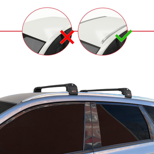Compatibile con Suzuki Vitara/Escudo (LY) 2015-2025 ACE-2 Barre Tetto Portapacchi Auto Barre Portatutto Nero Alluminio 2 Barre