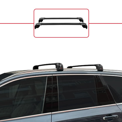 Compatibile con Volvo XC90 II 2015-2025 ACE-2 Barre Tetto Portapacchi Auto Barre Portatutto Nero Alluminio 2 Barre