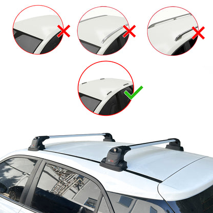 Compatibile con Hyundai i20 (GB) 2014-2019 ACE-3 Barre portatutto per auto in alluminio grigio 2 barre