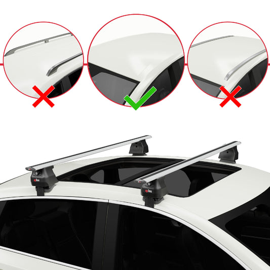 Compatibile con A3 (8PA) Sportback 2004-2012 ACE-4 Barre Tetto Portapacchi Auto Barre Portatutto Grigo Alluminio 2 Barre
