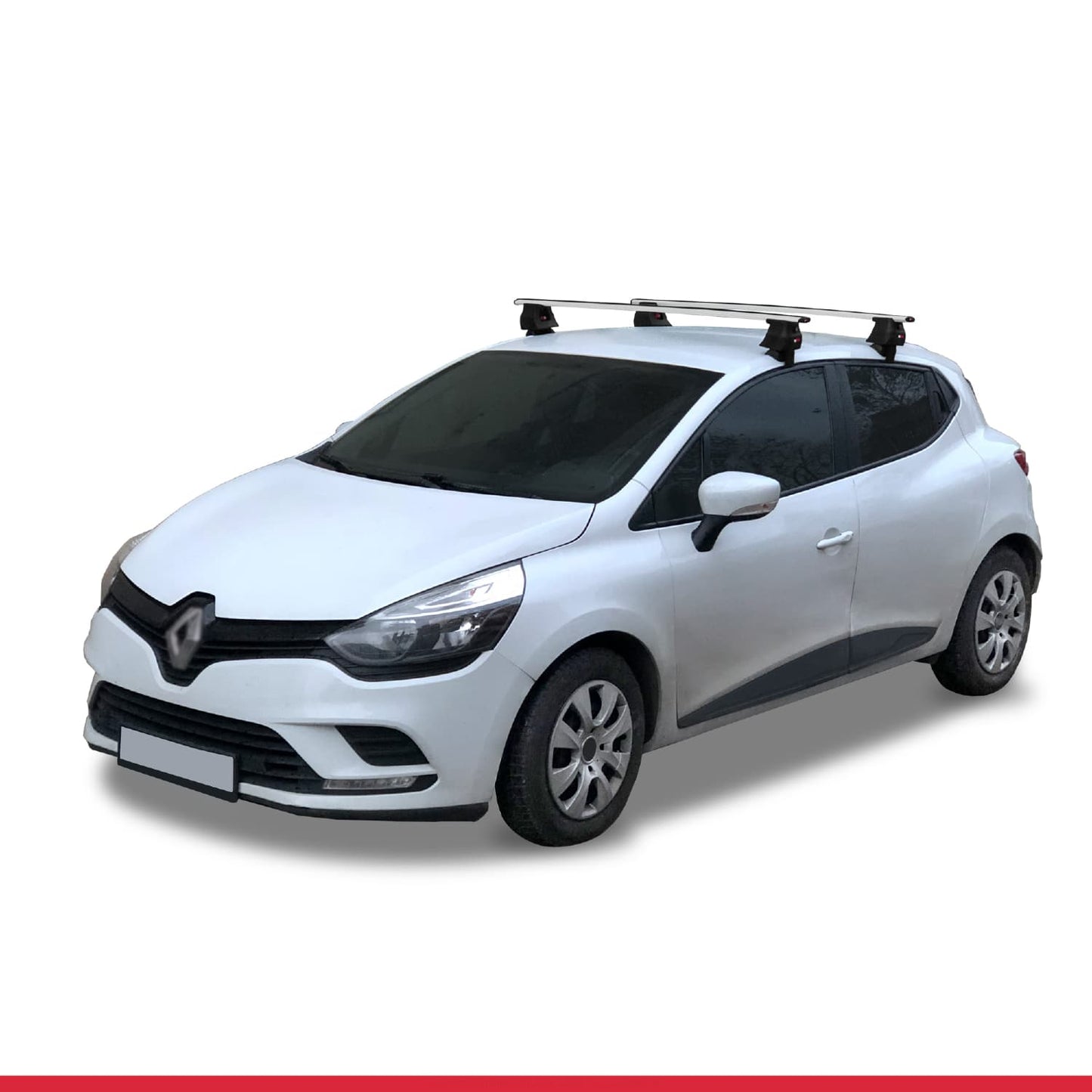 Compatible avec Renault Clio 4 2013-2020 ACE-4 Barres de Toit Railing Porte-Bagages de Voiture Gris Aluminium 2 Barres