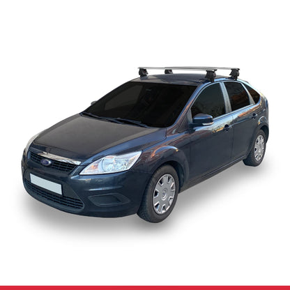 Compatibile con Ford Focus 2 (C307) HB 2005-2010 ACE-4 Barre portatutto per auto Portapacchi Alluminio grigio 2 barre