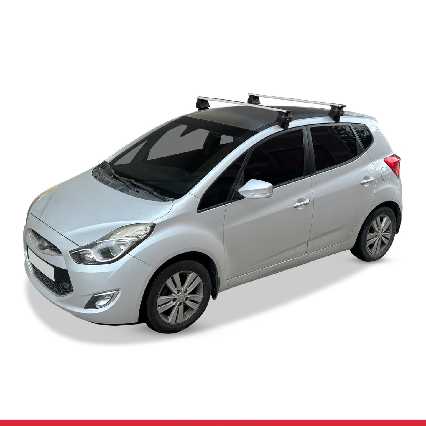 Compatibile con Hyundai ix20 (JC) 2011-2019 ACE-4 Barre portatutto per auto Portapacchi in alluminio grigio 2 barre