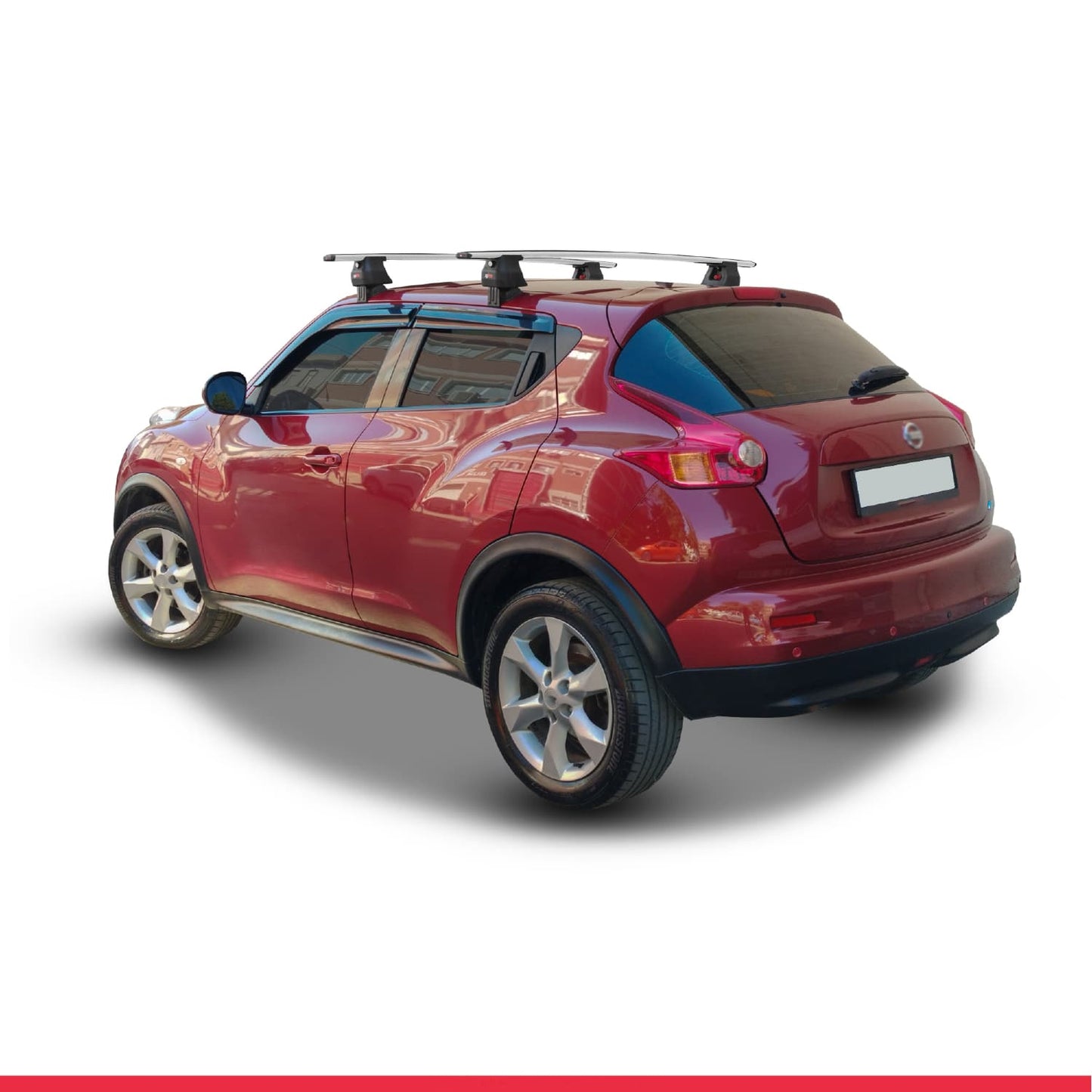 Compatible avec Nissan Juke (F15) 2010-2019 ACE-4 Barres de Toit Railing Porte-Bagages de Voiture Gris Aluminium 2 Barres