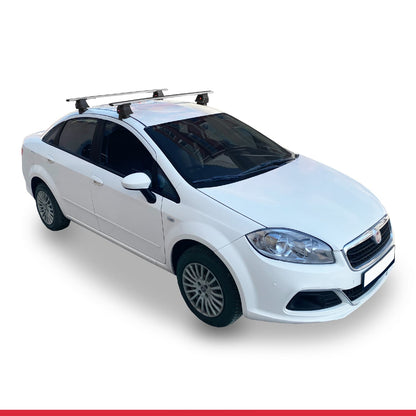Compatibile con Fiat Linea (323) 2007-2016 ACE-4 Barre portatutto per auto Portapacchi Alluminio Grigio 2 Barre