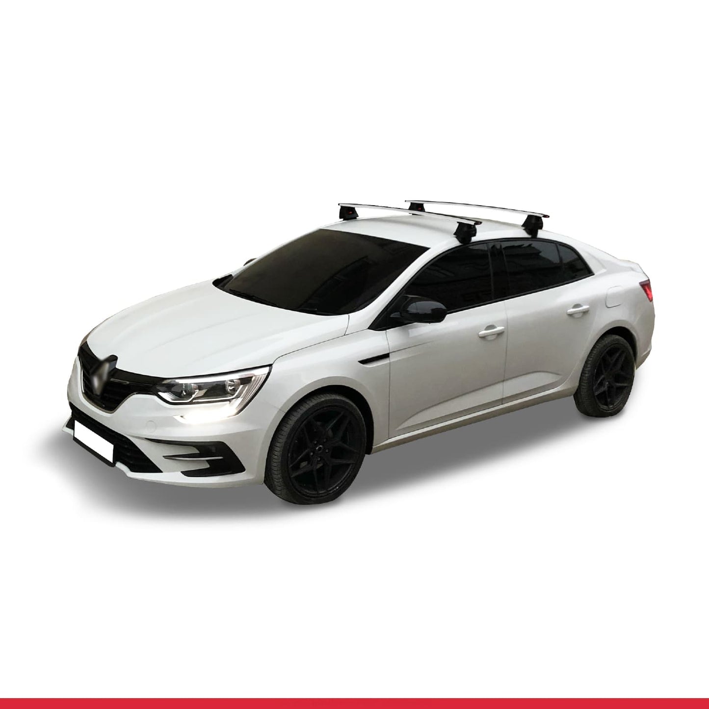 Compatible avec Renault Megane 4 (BFB) Pre-Facelift 2016-2020 ACE-4 Barres de Toit Railing Porte-Bagages de Voiture Gris Aluminium 2 Barres
