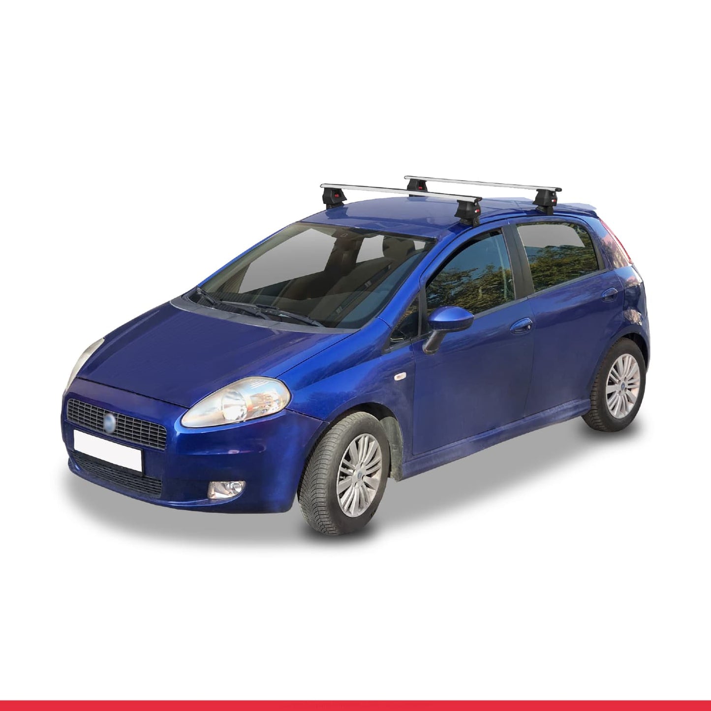 Compatibile con Fiat Grande Punto (199) 2005-2012 ACE-4 Barre Portatutto Portapacchi Auto Alluminio Grigio 2 Barre