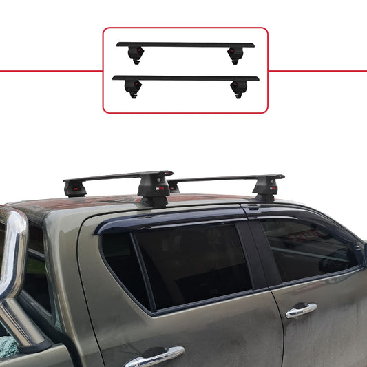 Compatibile con Toyota Hilux 8 (AN130) 2015-2025 ACE-4 Barre Tetto Portapacchi Auto Barre Portatutto Nero Alluminio 2 Barre