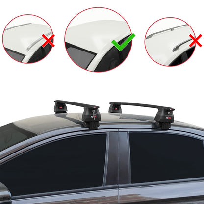 Compatibile con Honda City 2021-2025 ACE-4 Barre portatutto per auto Portapacchi in alluminio nero 2 barre