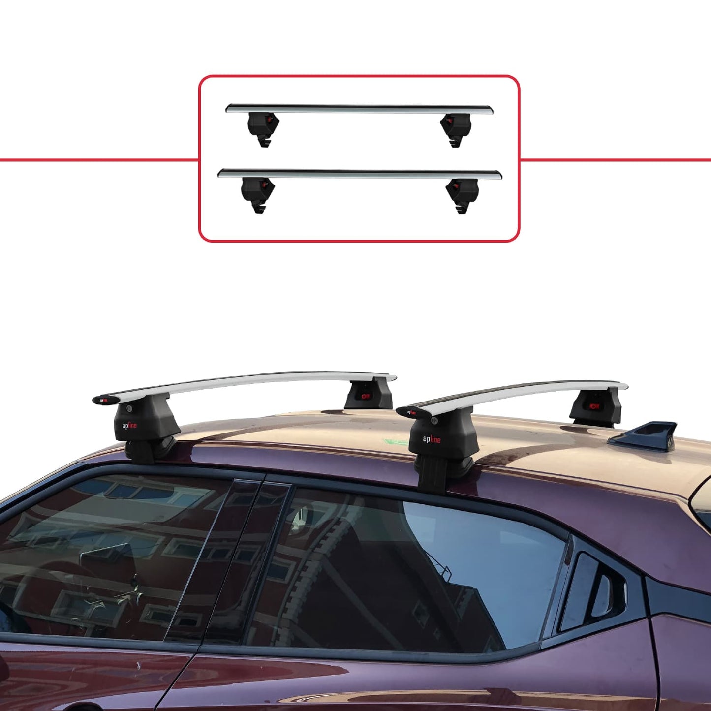 Compatible avec Nissan Juke 2 (F16) 2020-2025 ACE-4 Barres de Toit Railing Porte-Bagages de Voiture Gris Aluminium 2 Barres