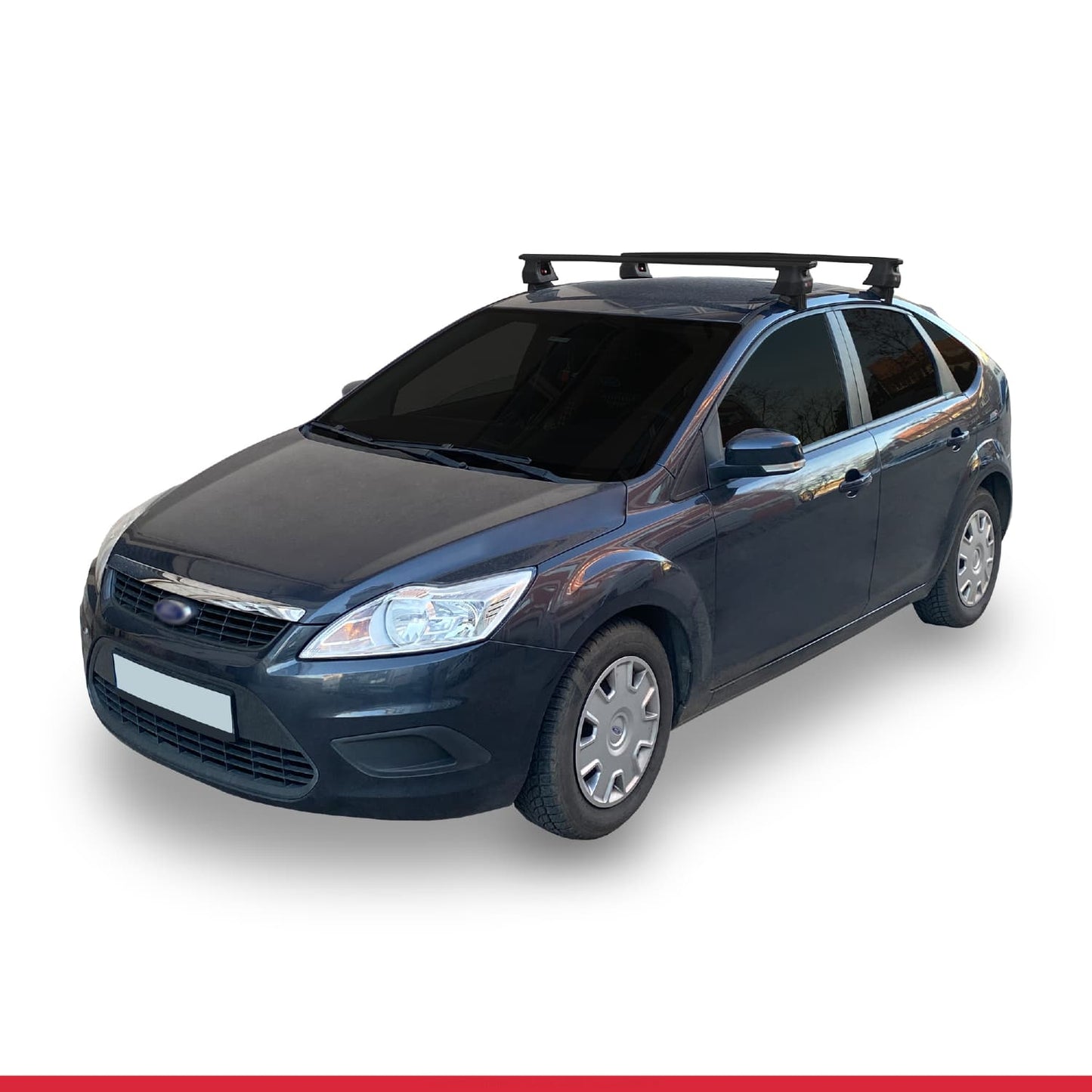 Compatibile con Ford Focus 2 (C307) HB 2005-2010 ACE-4 Barre portatutto per auto Portapacchi in alluminio nero 2 barre