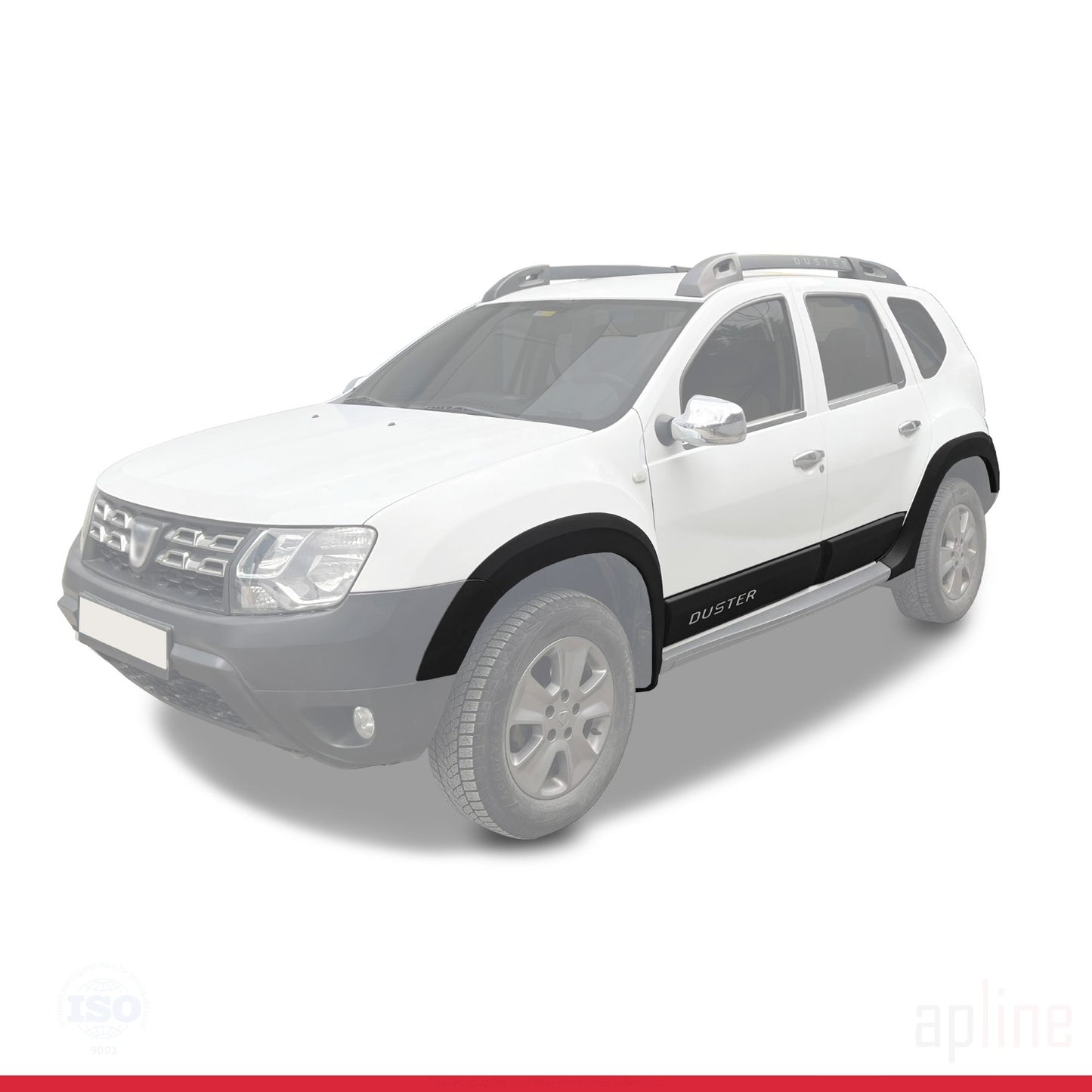 Compatibile con Dacia Duster (HS) 2010-2017 Protezione parafango, passaruota, paraurti, parafango e protezione laterale, kit di protezione per carrozzeria NERO