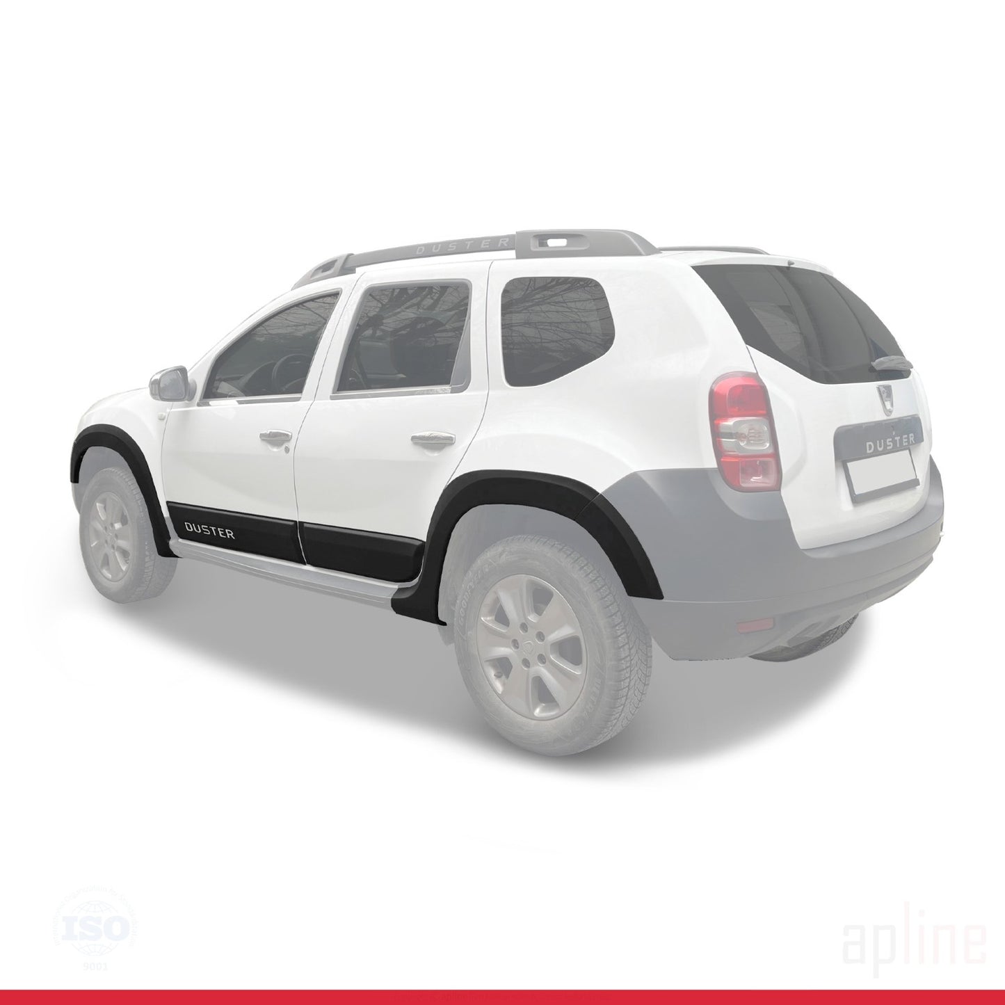 Compatibile con Dacia Duster (HS) 2010-2017 Protezione parafango, passaruota, paraurti, parafango e protezione laterale, kit di protezione per carrozzeria NERO
