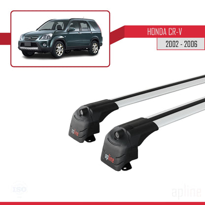 Compatibile con Honda CR-V 2 2002-2006 ACE-2 Barre portatutto per auto Portapacchi in alluminio grigio 2 barre