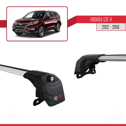 Compatibile con Honda CR-V 4 2012-2016 ACE-2 Barre portatutto per auto Portapacchi in alluminio grigio 2 barre