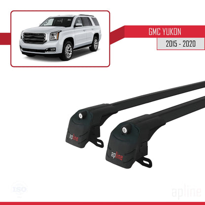 Compatibile con GMC Yukon 2015-2020 ACE-2 Portapacchi per auto in alluminio nero 2 barre