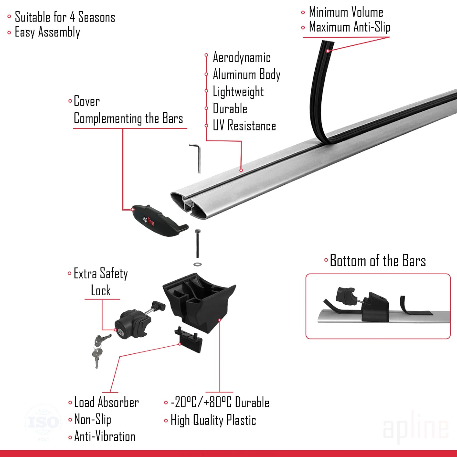 Compatible avec BYD Atto 2 2025-2026 HOOK Model Barres de Toit Railing Porte-Bagages de Voiture Gris Aluminium 2 Barres