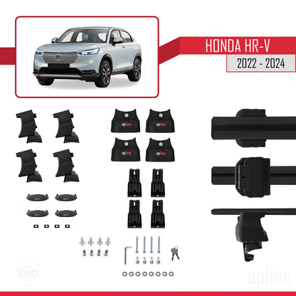 Compatibile con Honda HR-V 3 2022-2025 ACE-4 Barre portatutto per auto Portapacchi in alluminio nero 2 barre