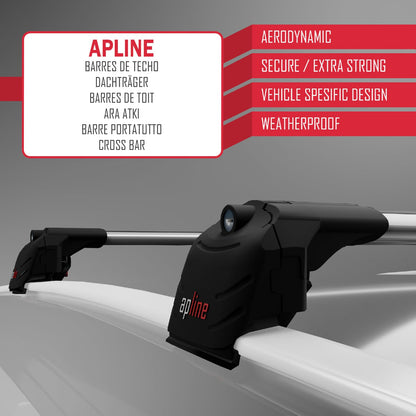 Compatibile con Ford Puma 2019-2024 ACE-2 Barre portatutto per auto Portapacchi in alluminio grigio 2 barre