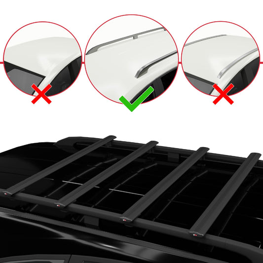 Compatibile con Citroen Berlingo (M49) 1996-2003 BASIC Model Barre Tetto Portapacchi Auto Barre Portatutto Nero Alluminio 4 Barre