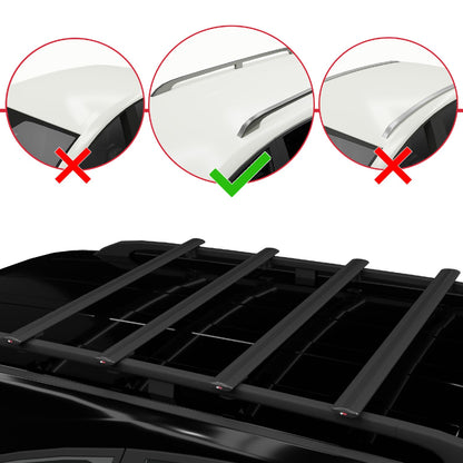 Compatible with Opel Combo E Life 2019-2022 BASIC Model Car Roof Rack Cross Bar Black Aluminium 4 Bars
