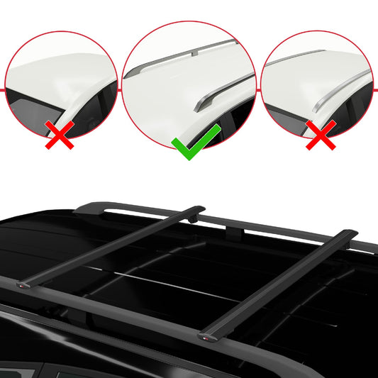 Compatibile con Ford Focus 2 (C307) SW 2005-2010 BASIC Model Barre Tetto Portapacchi Auto Barre Portatutto Nero Alluminio 2 Barre