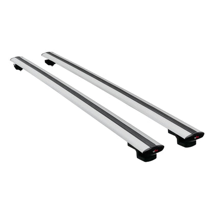 Compatible avec Mercedes Classe GLK (X204) 2008-2015 BASIC Model Barres de Toit Railing Porte-Bagages de Voiture Gris Aluminium 2 Barres