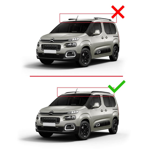 Compatibile con Citroen Berlingo 3 (K9) 2023-2025 ACE-2 Barre Tetto Portapacchi Auto Barre Portatutto Nero Alluminio 2 Barre