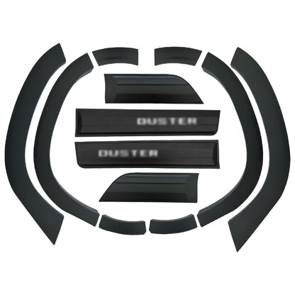 Compatibile con Dacia Duster 2018-2024 Protezione parafango, passaruota, paraurti, parafango e protezione laterale, kit di protezione per la carrozzeria dell'auto NERO