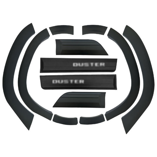 Compatibile con Dacia Duster 2018-2024 Protezione parafango, passaruota, paraurti, parafango e protezione laterale, kit di protezione per la carrozzeria dell'auto NERO
