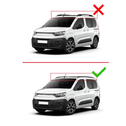 Compatibile con Fiat Doblo 3 2023-2025 ACE-2 Barre Tetto Portapacchi Auto Barre Portatutto Nero Alluminio 2 Barre