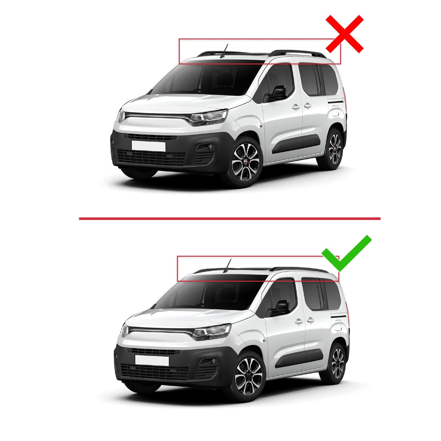 Compatibile con Fiat Doblo 3 2023-2025 ACE-2 Barre Tetto Portapacchi Auto Barre Portatutto Grigo Alluminio 2 Barre