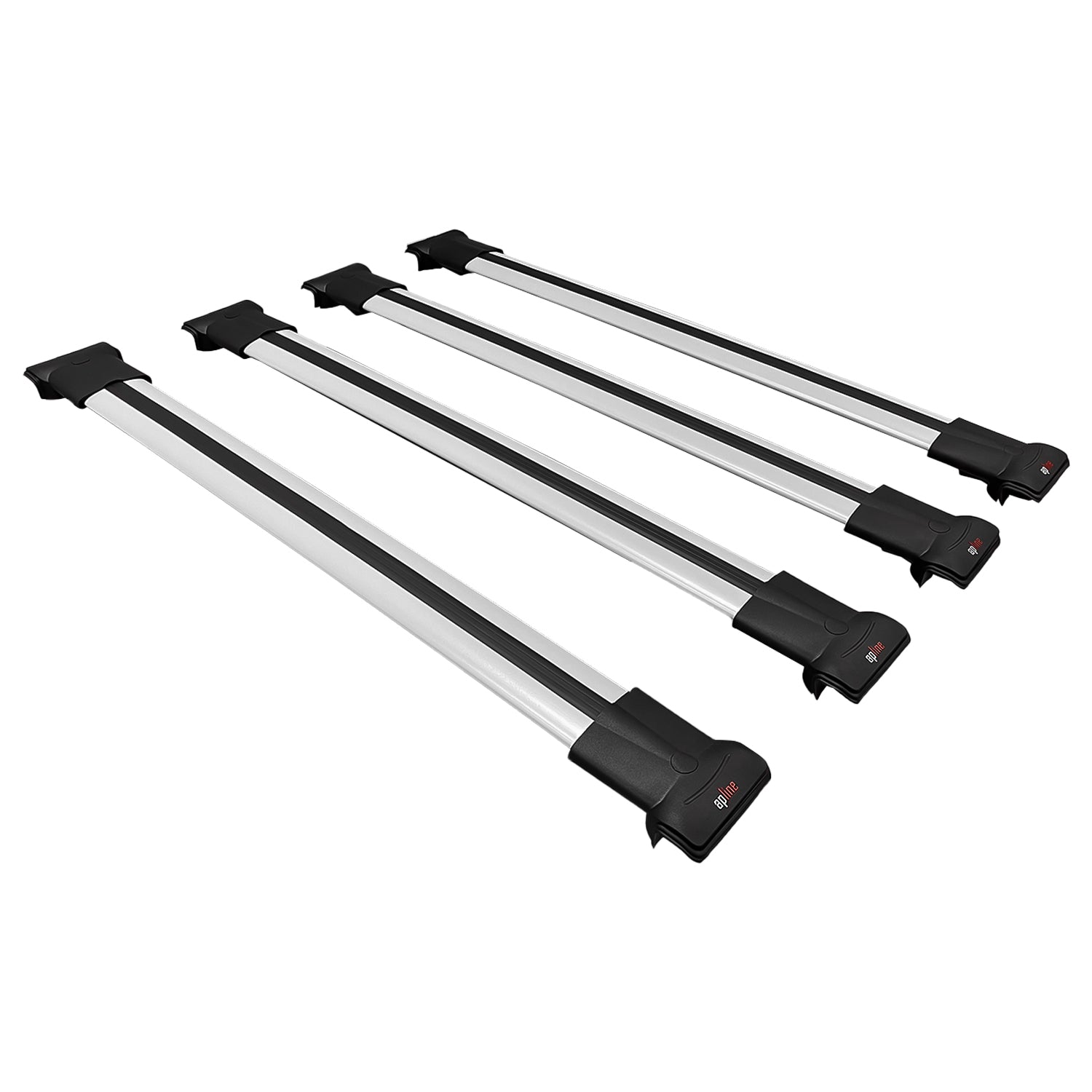 Compatible avec Fiat Doblo 2000-2009 FLY Model Barres de Toit Railing Porte-Bagages de Voiture Gris Aluminium 4 Barres