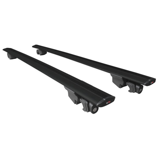 Compatible avec Nissan Rogue 2020-2022 HOOK Model Barres de Toit Railing Porte-Bagages de Voiture Noir Aluminium 2 Barres