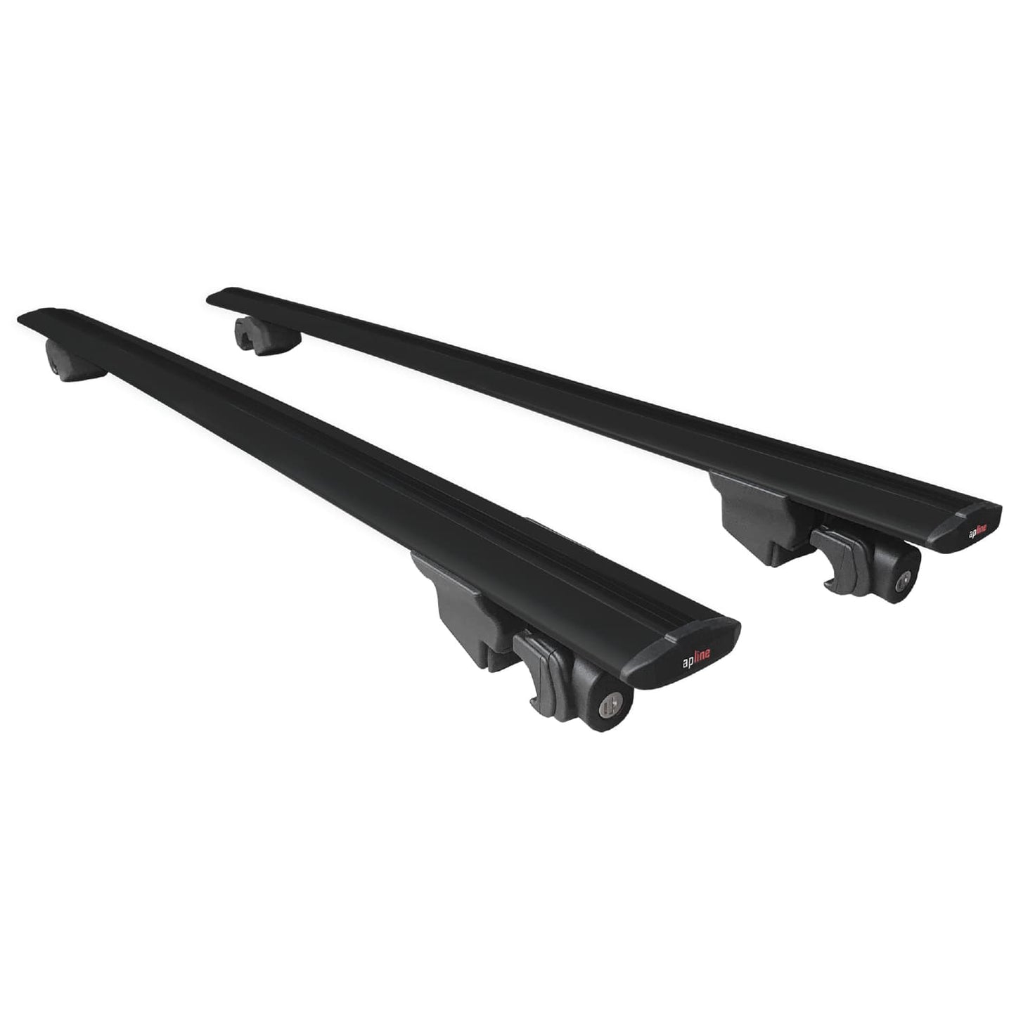 Compatible avec Fiat Panda 2 (169) 2003-2012 HOOK Model Barres de Toit Railing Porte-Bagages de Voiture Noir Aluminium 2 Barres