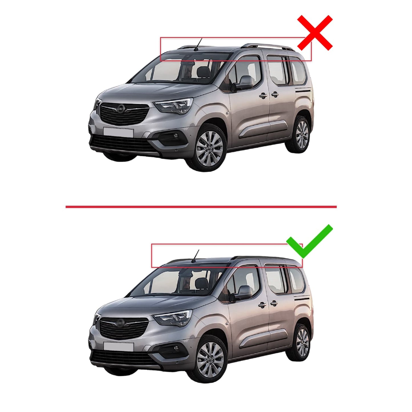 Compatibile con Opel Combo E Life 2023-2025 ACE-2 Barre Tetto Portapacchi Auto Barre Portatutto Grigo Alluminio 2 Barre