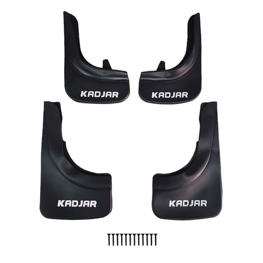 Compatible avec Renault Kadjar 2015-2022 Jeu de Bavettes Garde-boue Avant et Arrière de Voiture 4 Pcs Noir