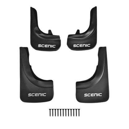 Compatible avec Renault Scenic 1996-2023 Jeu de Bavettes Garde-boue Avant et Arrière de Voiture 4 Pcs Noir